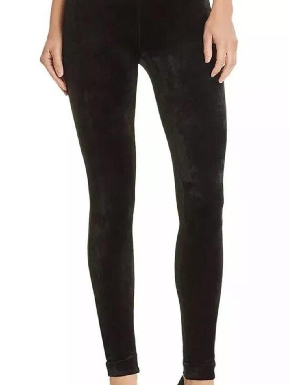 NEW WITH TAGS Theory black velour knit stretch knit leggings